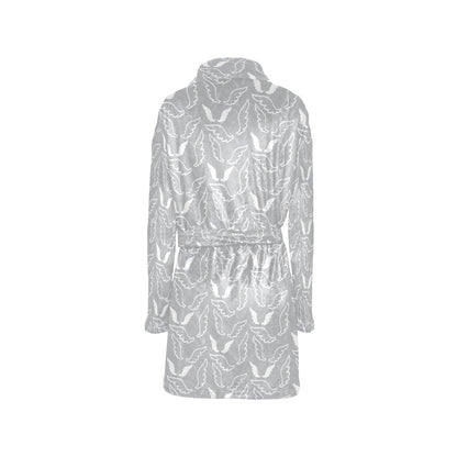 Angel Wings Pattern Print Design 01 Women's Fleece Robe