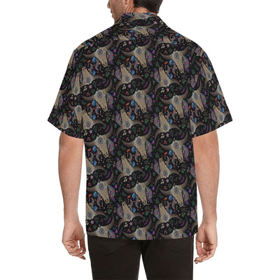 Buffalo Head Print Design LKS401 Men's Men's Hawaiian Shirt