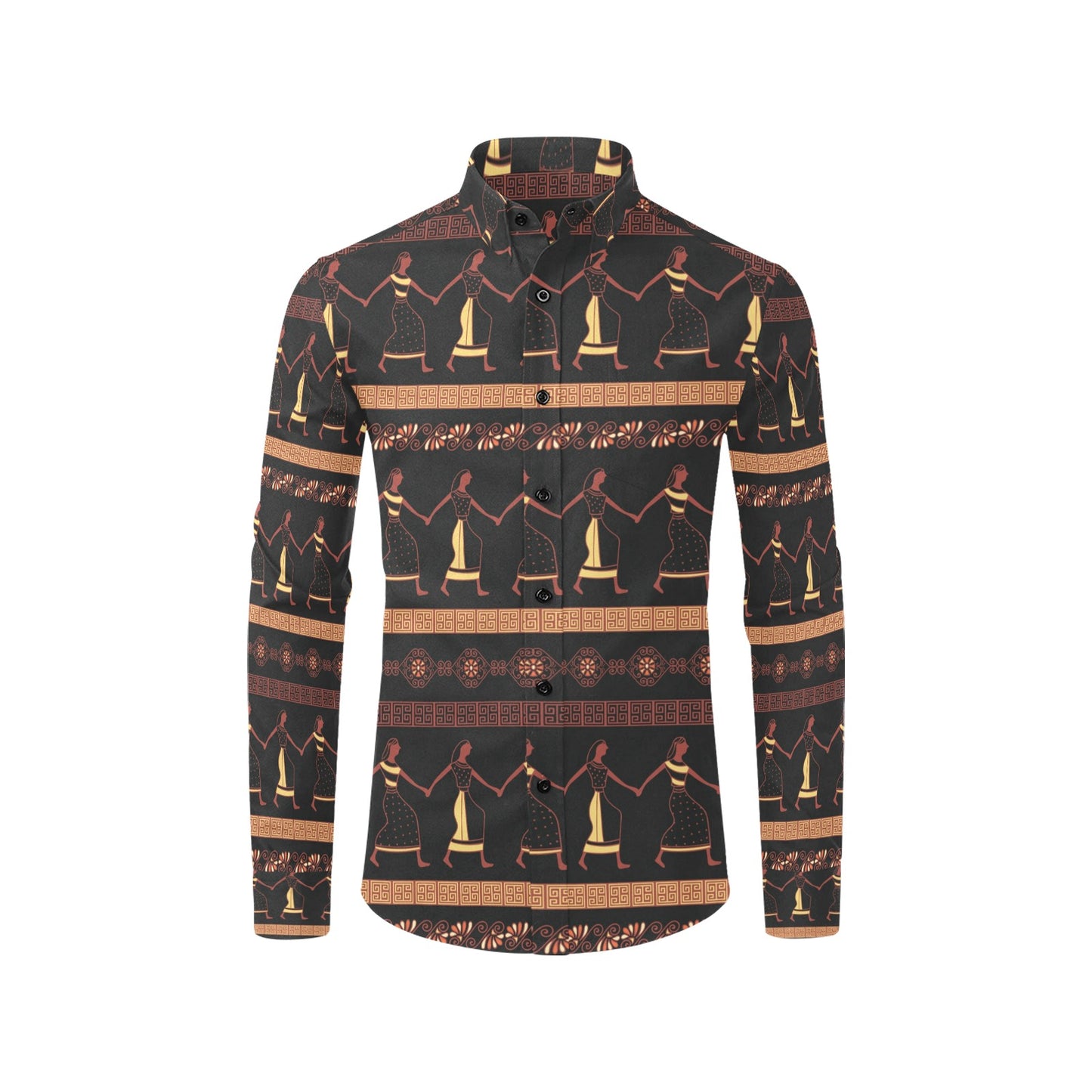 Ancient Greek Human Print Design LKS306 Men's Long Sleeve Dress Shirt