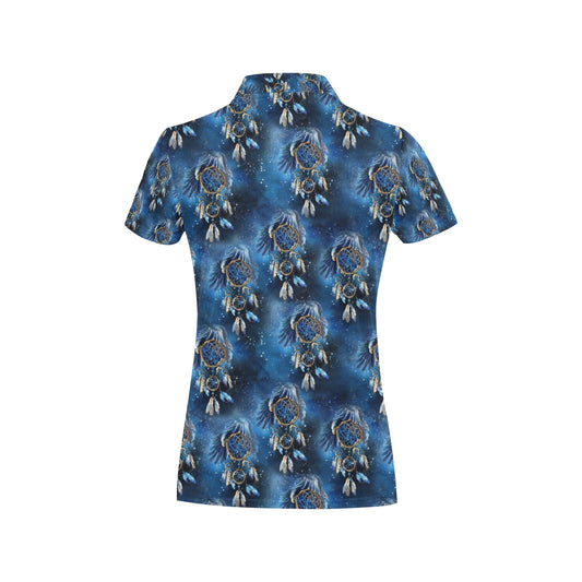 Eagles Dream Catcher Themed Women's Polo Shirt