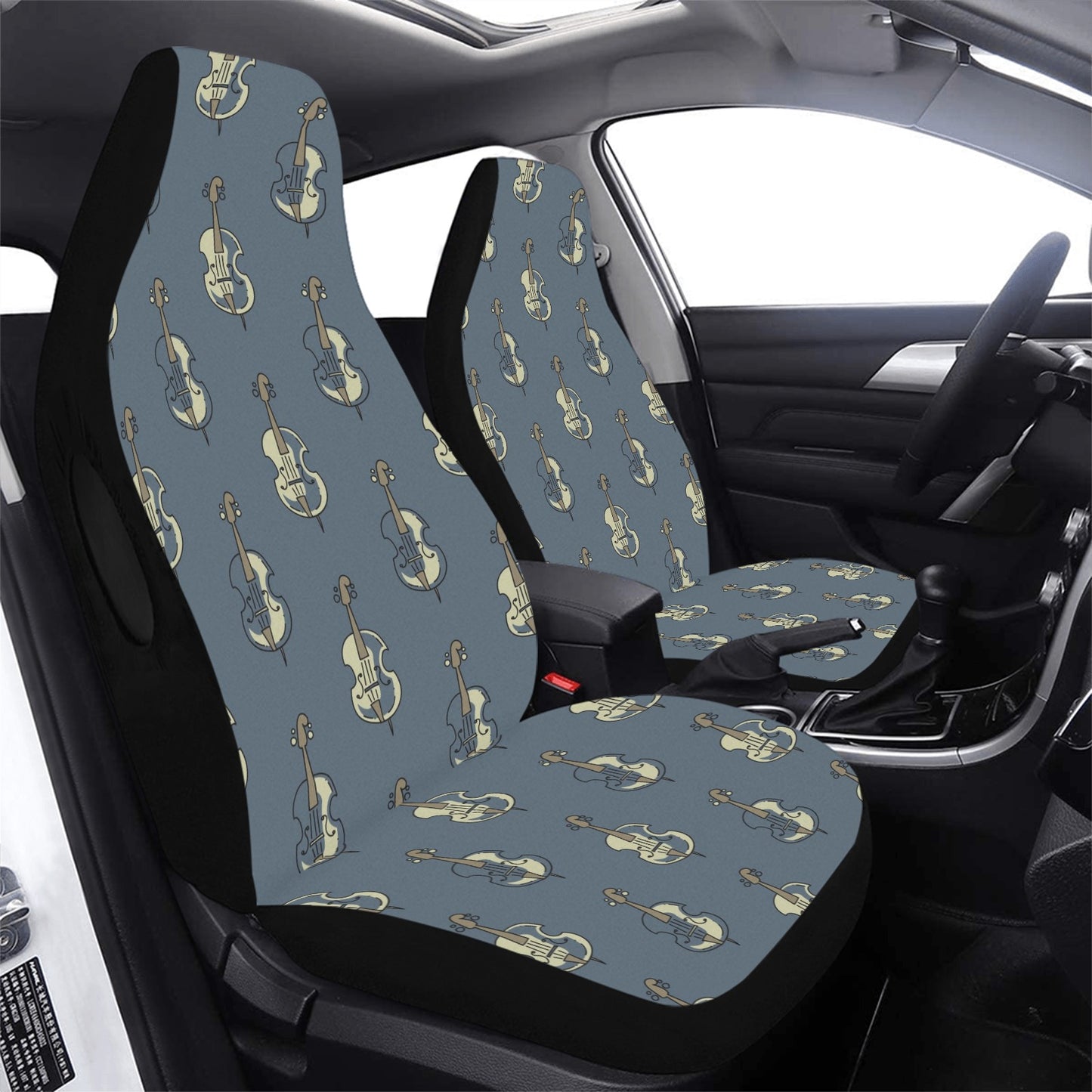 Violin Print Design LKS403 Car Seat Covers