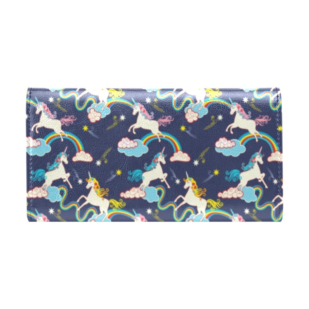 Unicorn Print Design LKS304 Women's Trifold Wallet