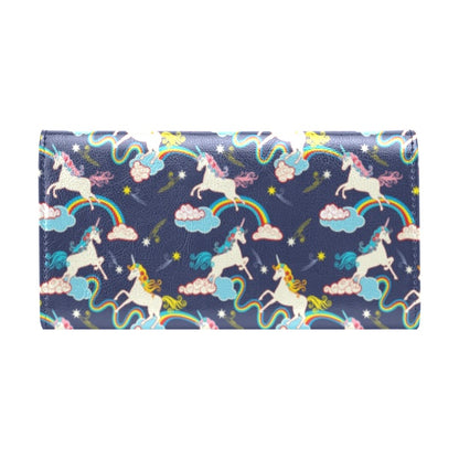 Unicorn Print Design LKS304 Women's Trifold Wallet