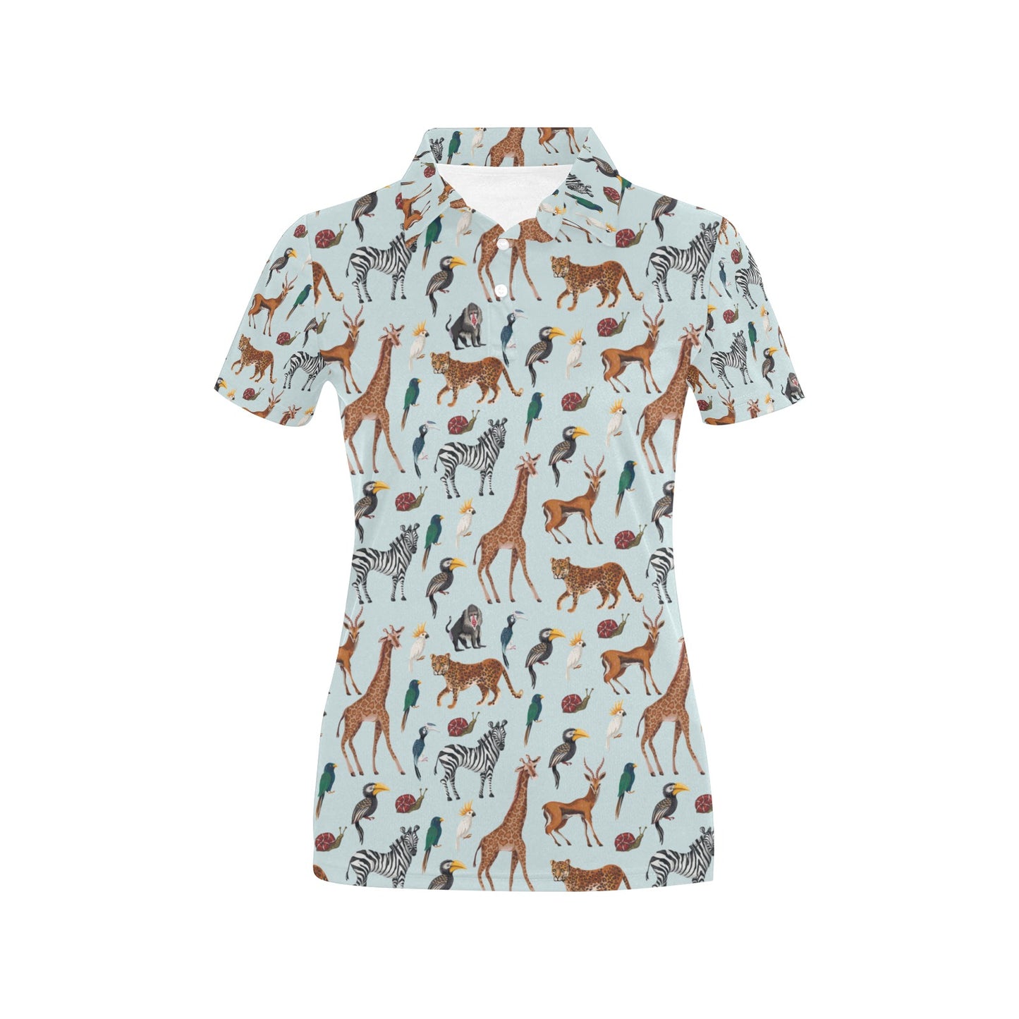 Safari Animal Print Design LKS306 Women's Polo Shirt