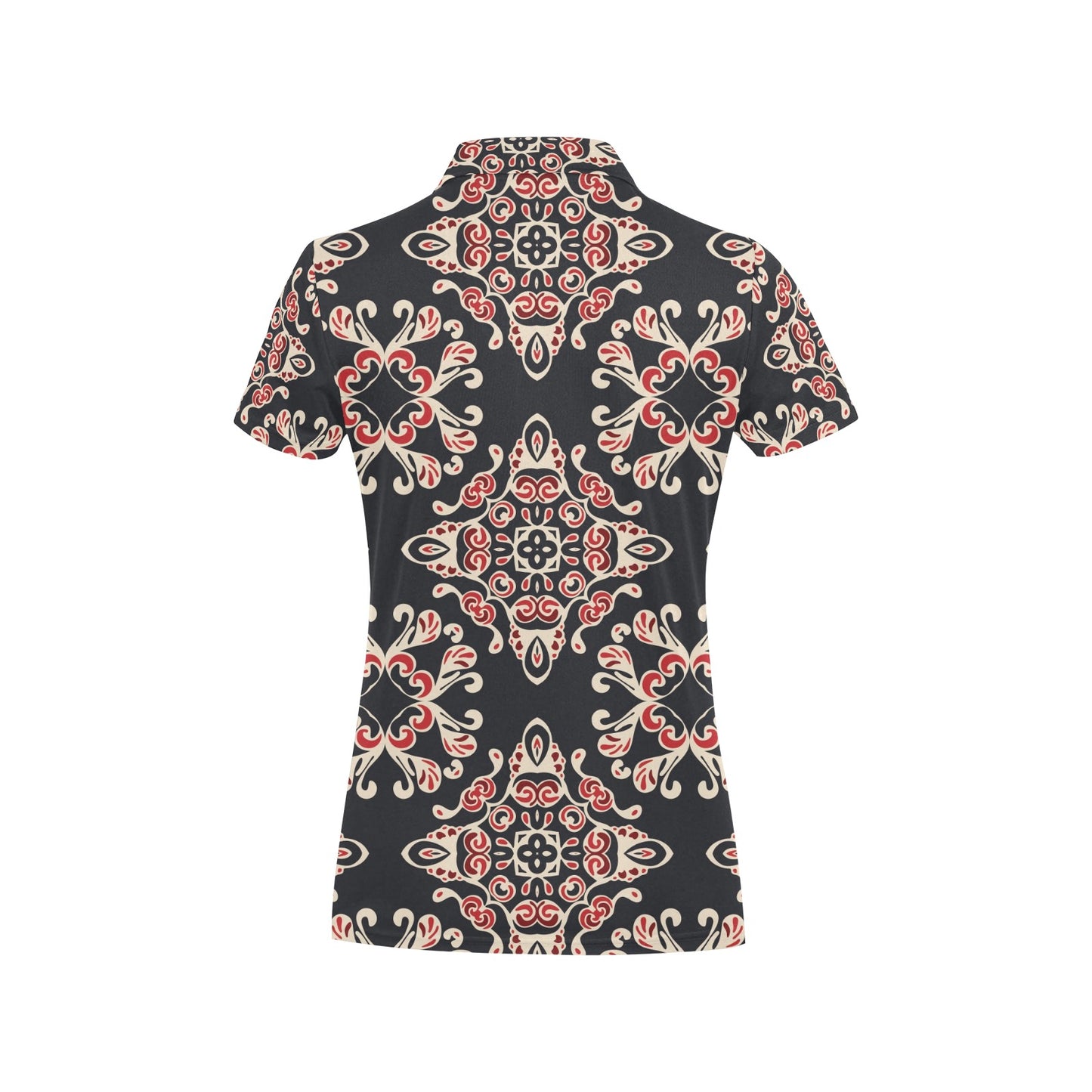 Medallion Pattern Print Design 01 Women's Polo Shirt