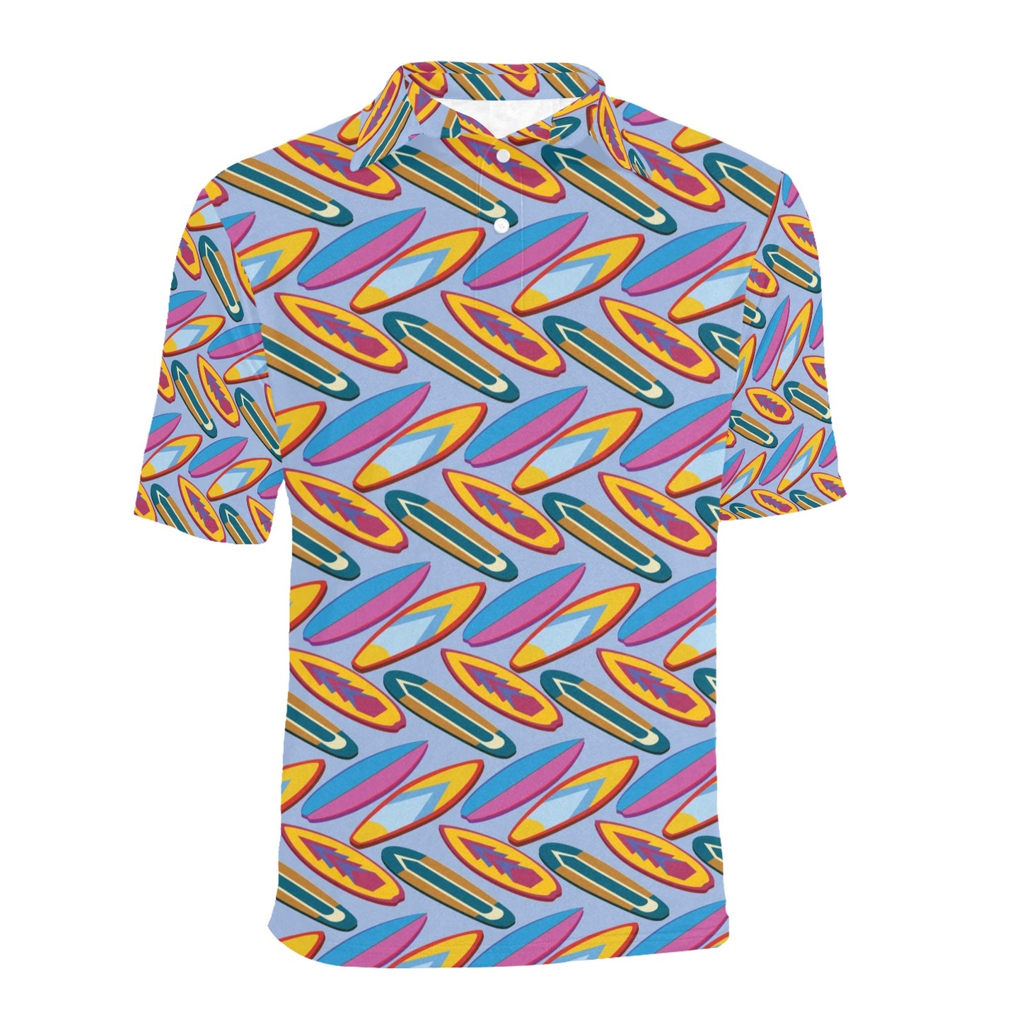 Surfboard Pattern Print Design LKS303 Men Polo Shirt