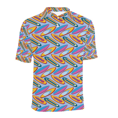 Surfboard Pattern Print Design LKS303 Men Polo Shirt