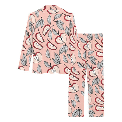 Apple Pattern Print Design AP04 Women's Long Pajama Set