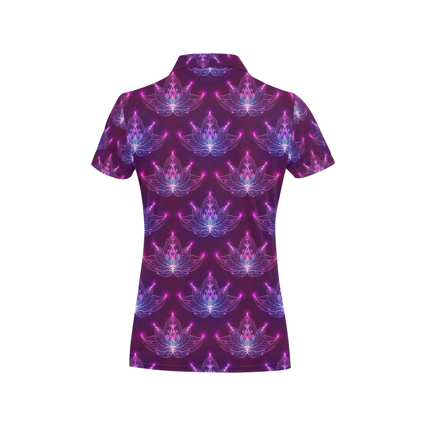 lotus Pattern Print Design LO01 Women's Polo Shirt