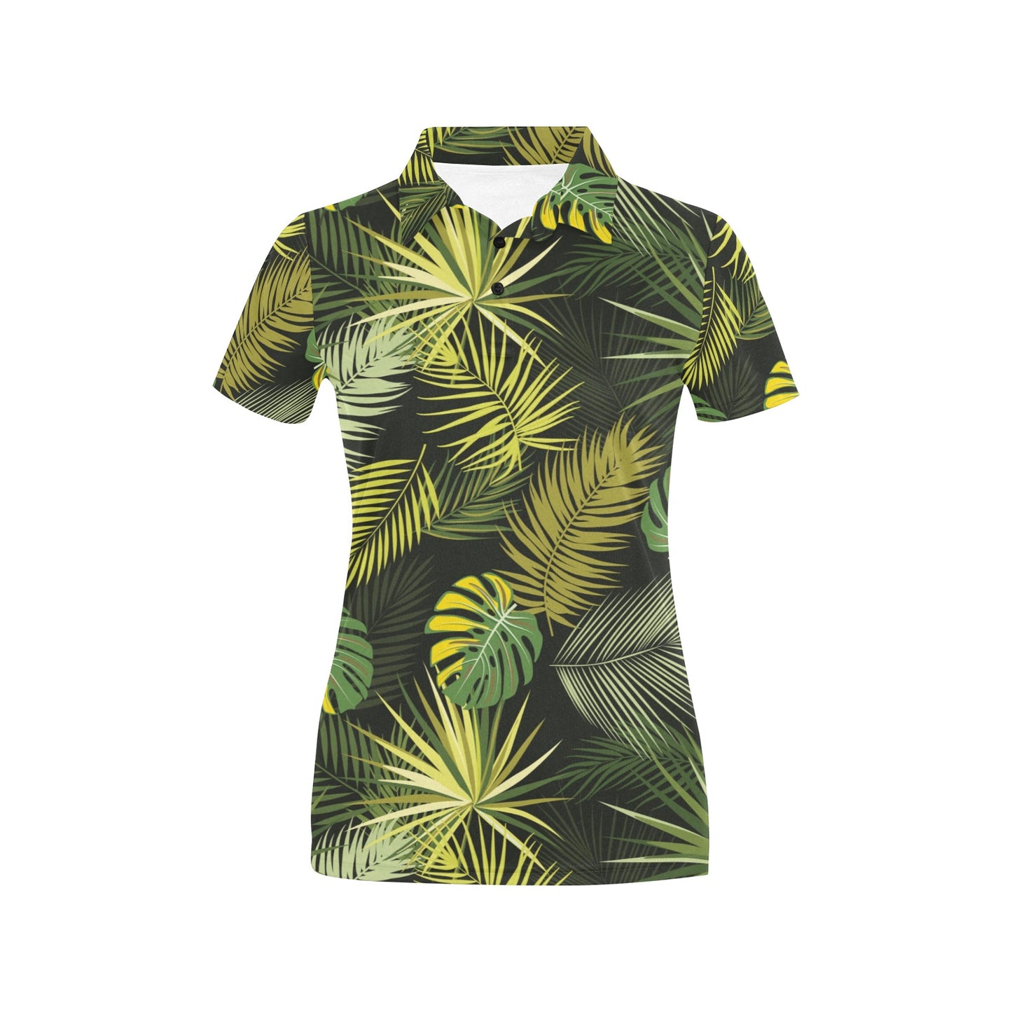 Palm Leaf Pattern Print Design A05 Women's Polo Shirt