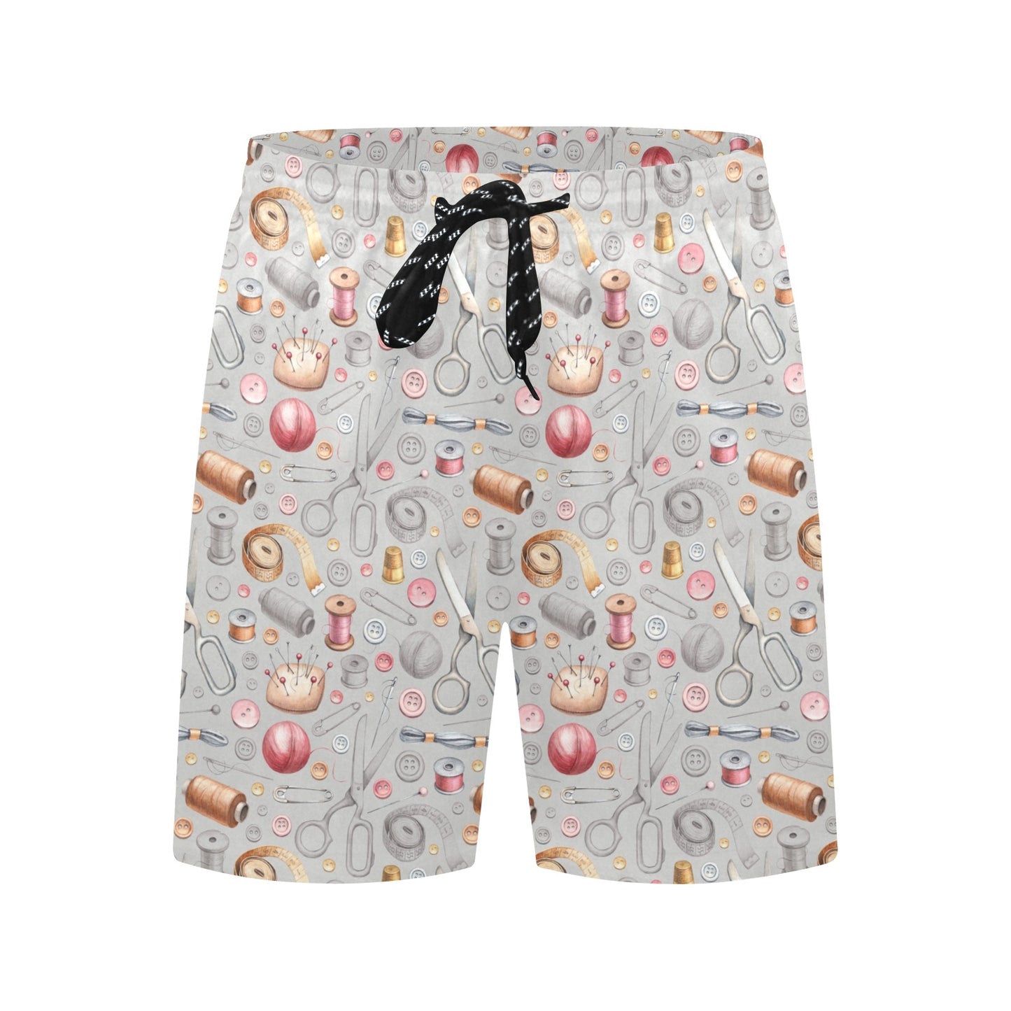 Sewing Equipment Print Design LKS302 Men's Swim Trunks Beach Shorts