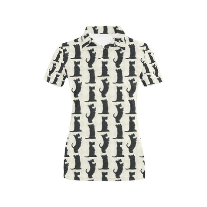 Scottish Terriers Print Design LKS309 Women's Polo Shirt