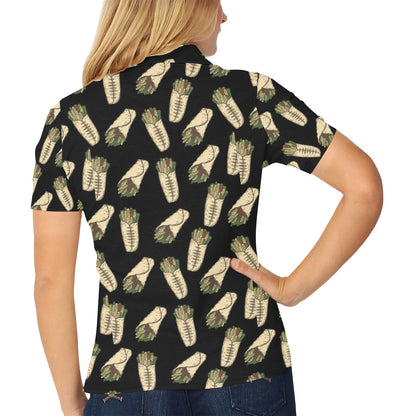 Burrito Print Design LKS303 Women's Polo Shirt