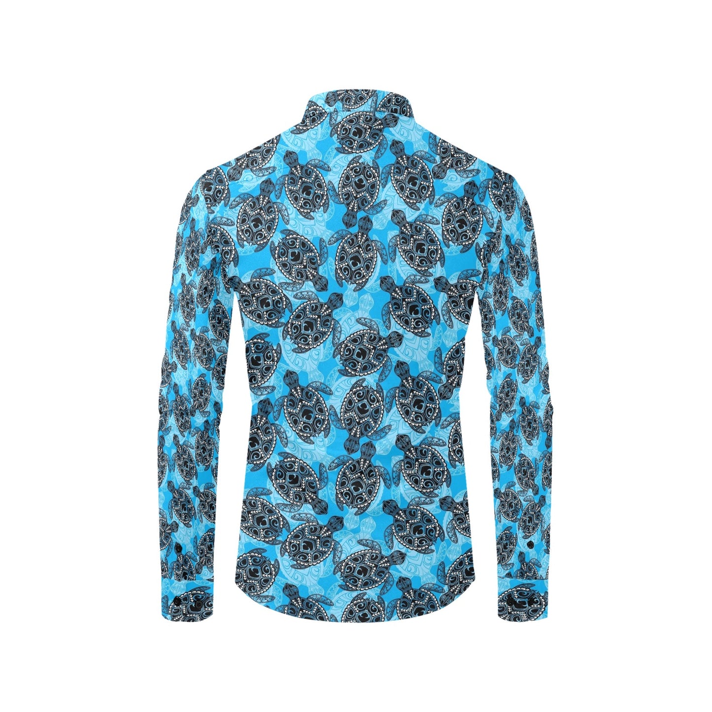 Tribal Pattern Print Design LKS307 Men's Long Sleeve Dress Shirt