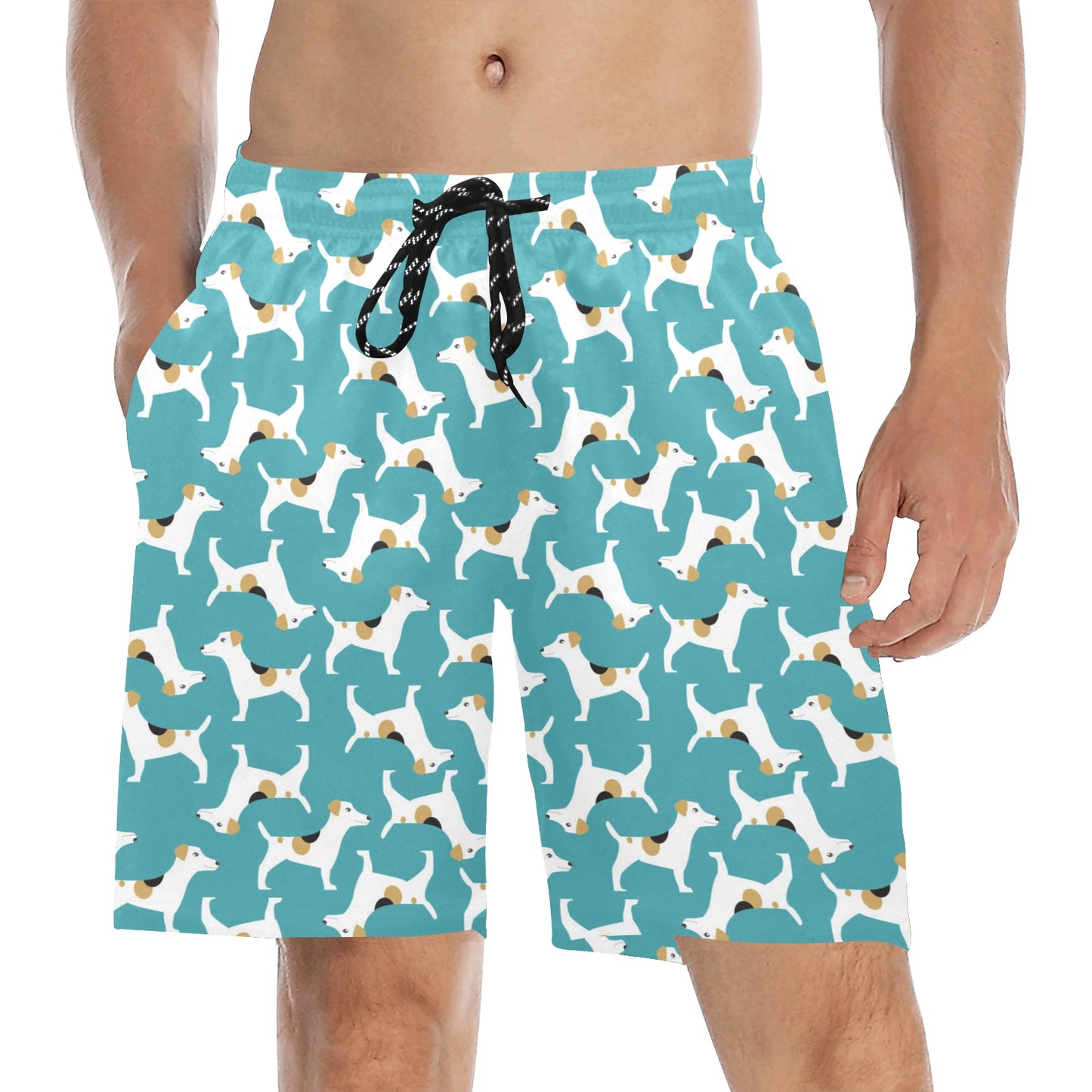 Russell Terriers Print Design LKS301 Men's Swim Trunks Beach Shorts