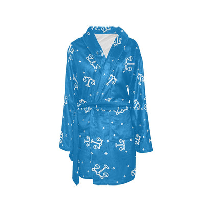 Libra Pattern Print Design 05 Women's Fleece Robe