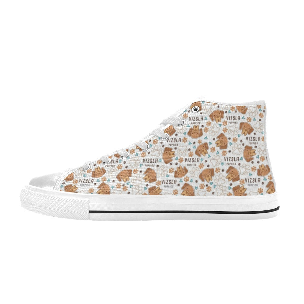 Vizslas Print Design LKS301 Men's High Top Canvas Shoes