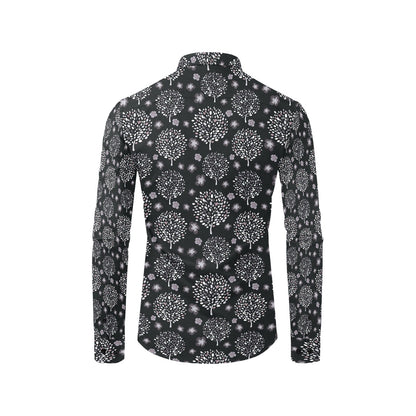 Tree Of Life Print Design LKS304 Men's Long Sleeve Dress Shirt