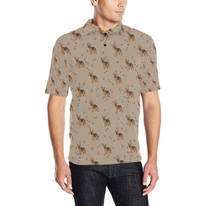 Yorkshire Terriers Print Design LKS305 Men Polo Shirt