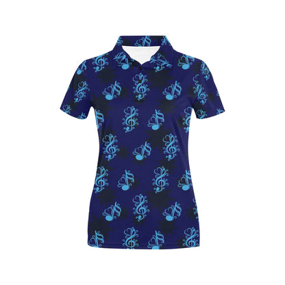 Music note Pattern Print Design A04 Women's Polo Shirt