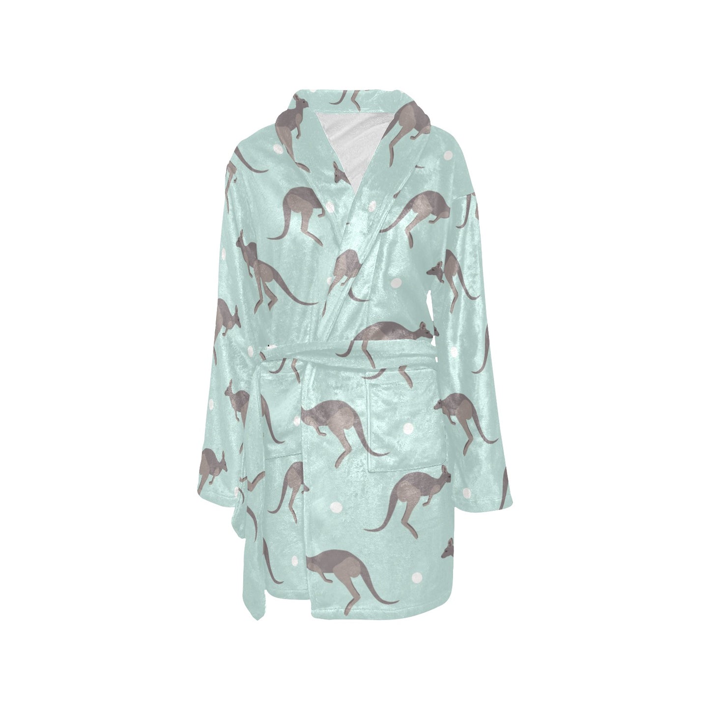 Kangaroos Pattern Print Design 04 Women's Fleece Robe