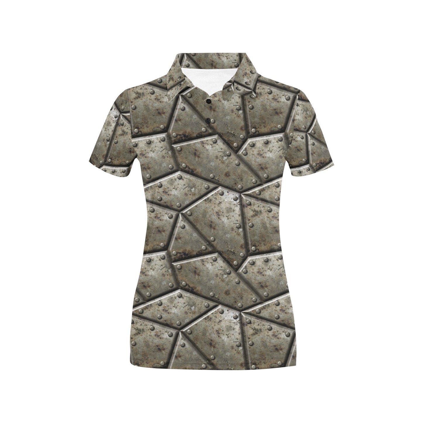Armor Pattern Print Design 01 Women's Polo Shirt