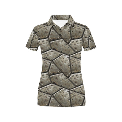 Armor Pattern Print Design 01 Women's Polo Shirt