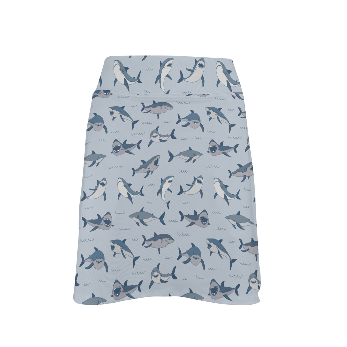 Shark Print Design LKS304 17" Golf & Pickleball Skort with Pockets