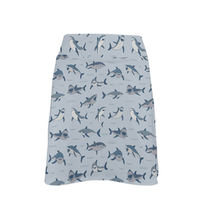 Shark Print Design LKS304 17" Golf & Pickleball Skort with Pockets