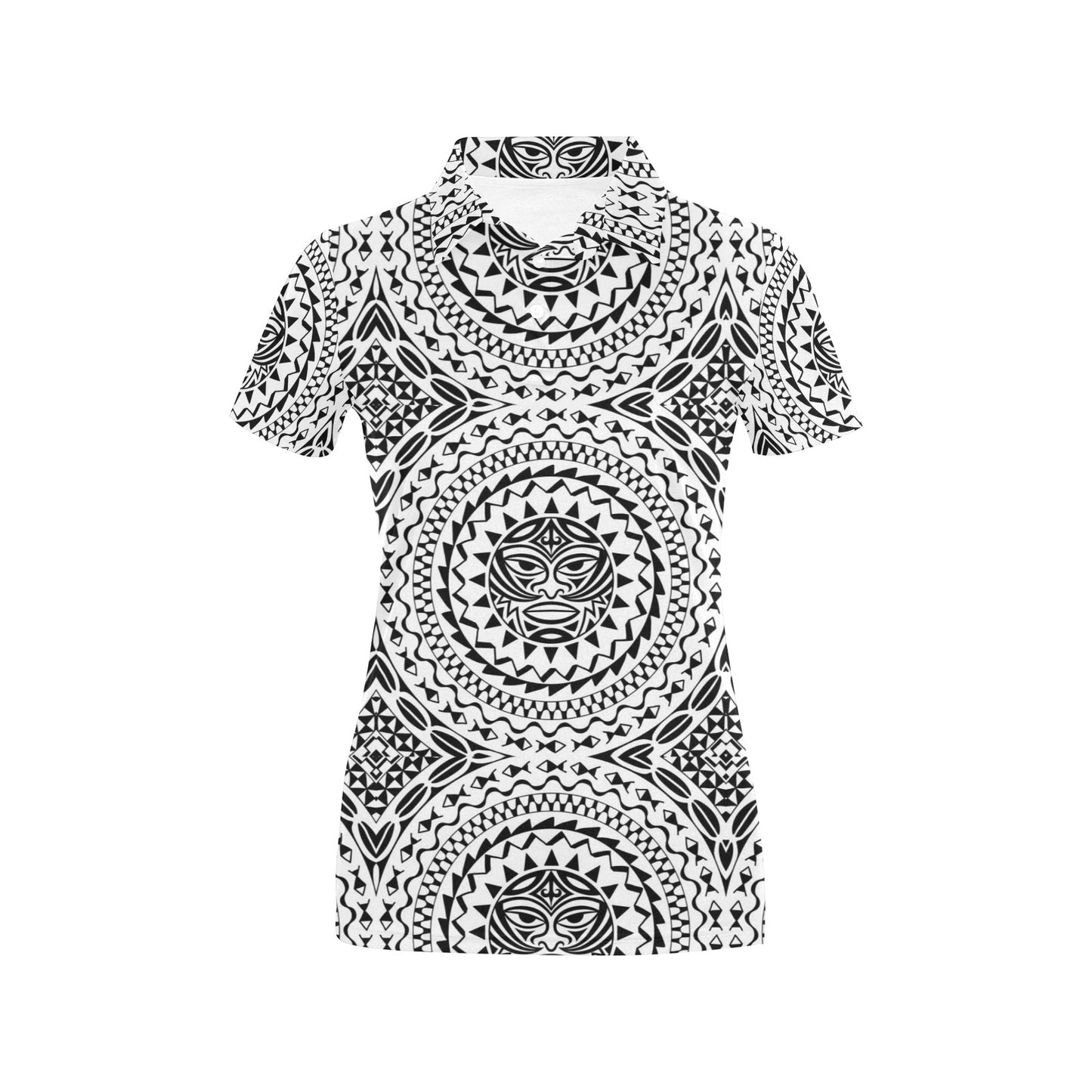 Polynesian Tribal Mask Women's Polo Shirt
