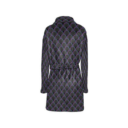 Mermaid Pattern Print Design 09 Women's Fleece Robe