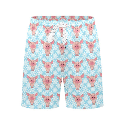 Pig Print Design LKS402 Men's Swim Trunks Beach Shorts