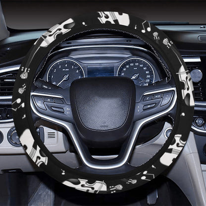 Violin Print Design LKS404 Steering Wheel Cover with Elastic Edge