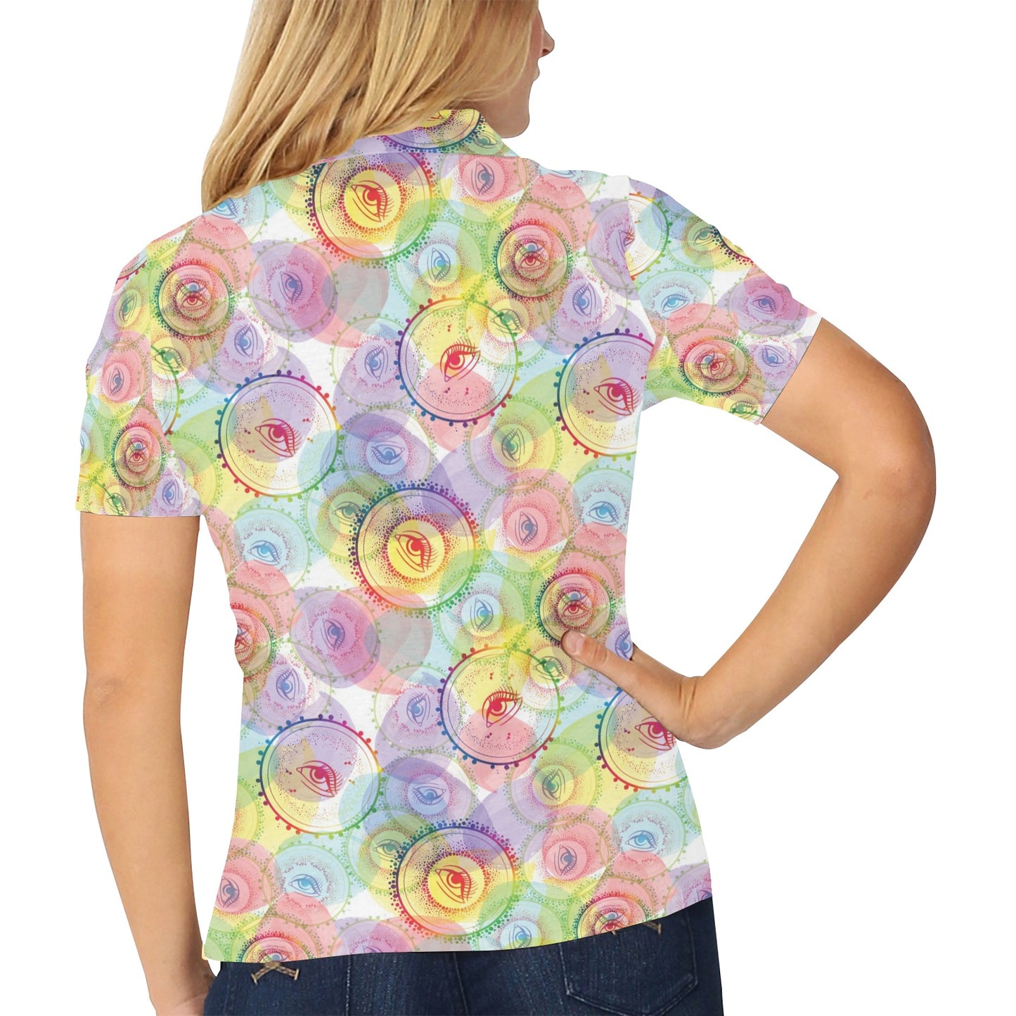 Third Eye Print Design LKS303 Women's Polo Shirt