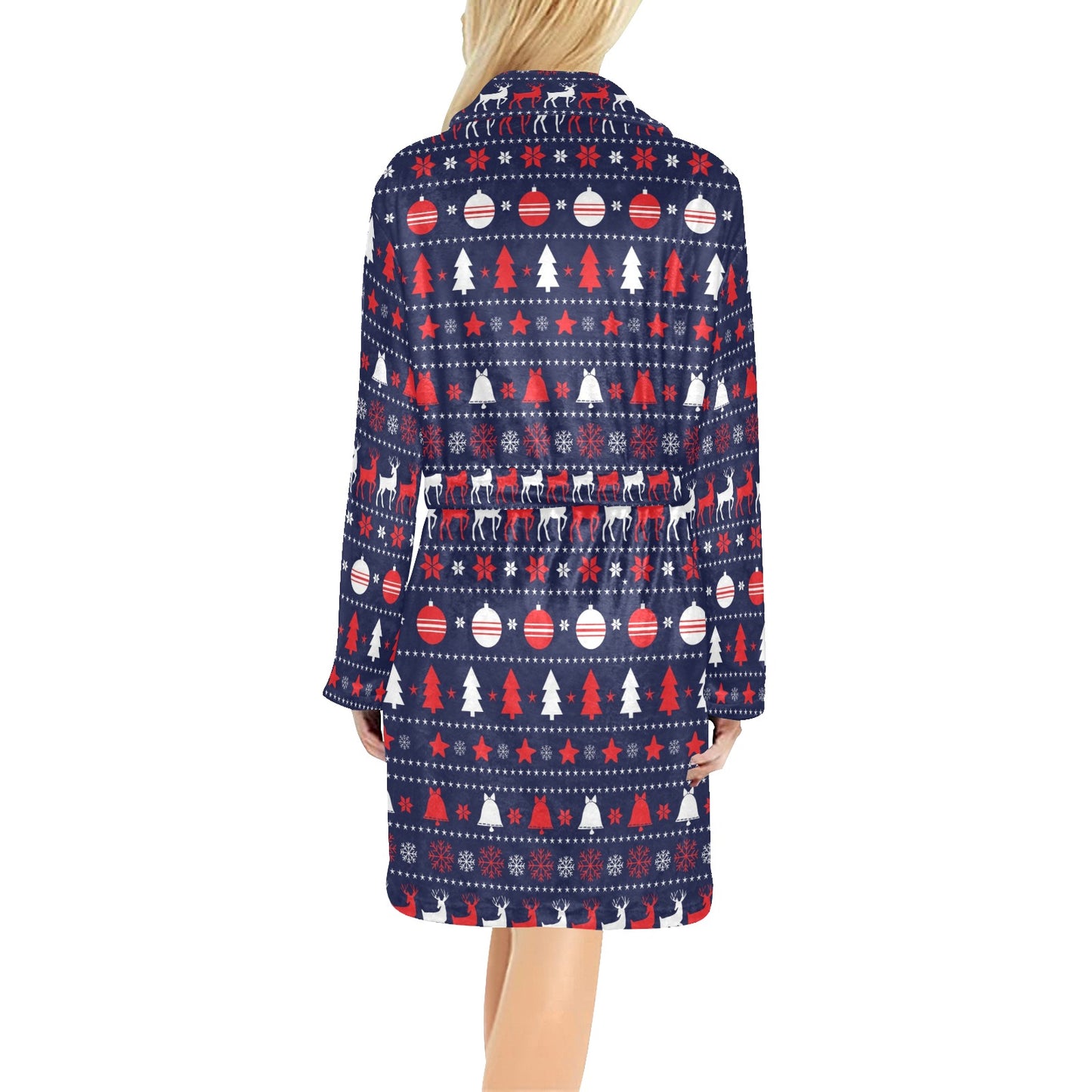Reindeer Print Design LKS404 Women's Fleece Robe