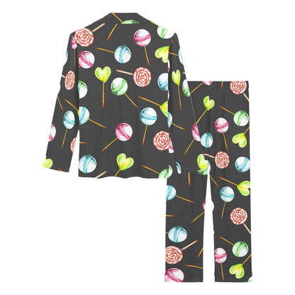 Lollipop Pattern Print Design LL02 Women's Long Pajama Set