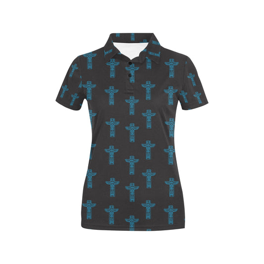 Totem Print Design LKS304 Women's Polo Shirt