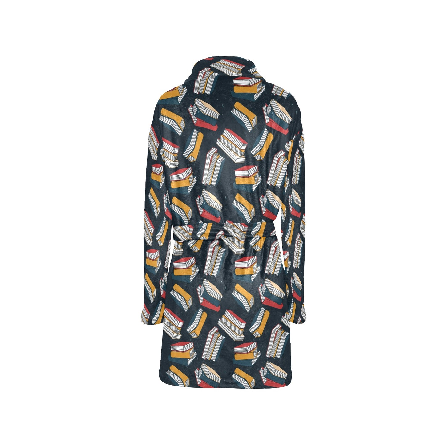 Book Pattern Print Design 07 Women's Fleece Robe