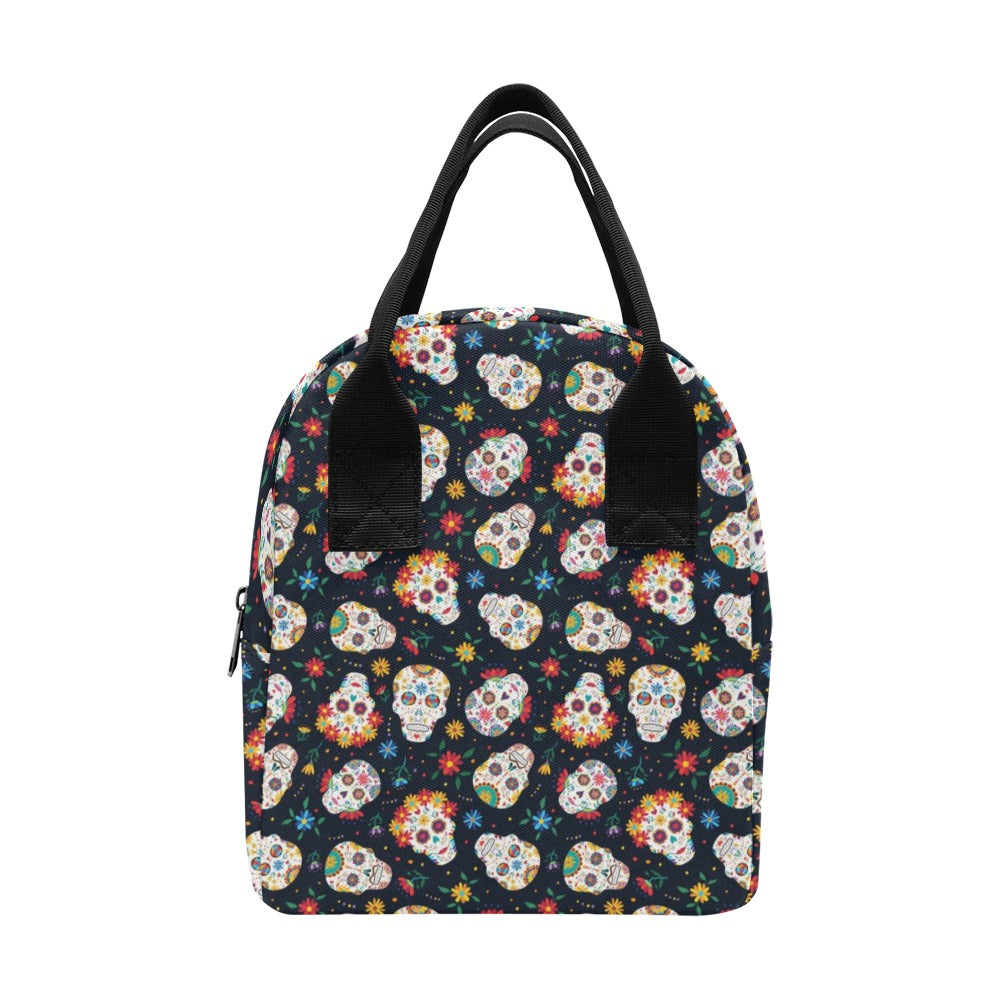 Sugar Skull Print Design LKS305 Insulated Lunch Bag