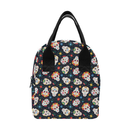 Sugar Skull Print Design LKS305 Insulated Lunch Bag