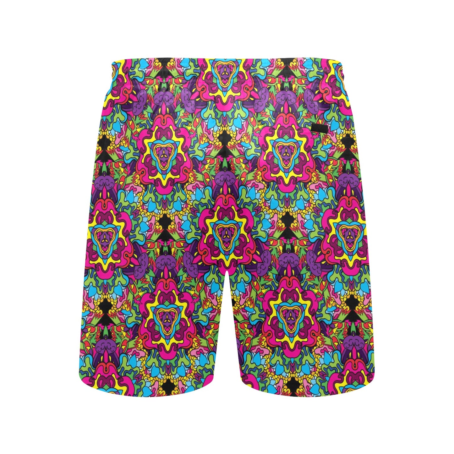 Trippy Print Design LKS303 Men's Swim Trunks Beach Shorts