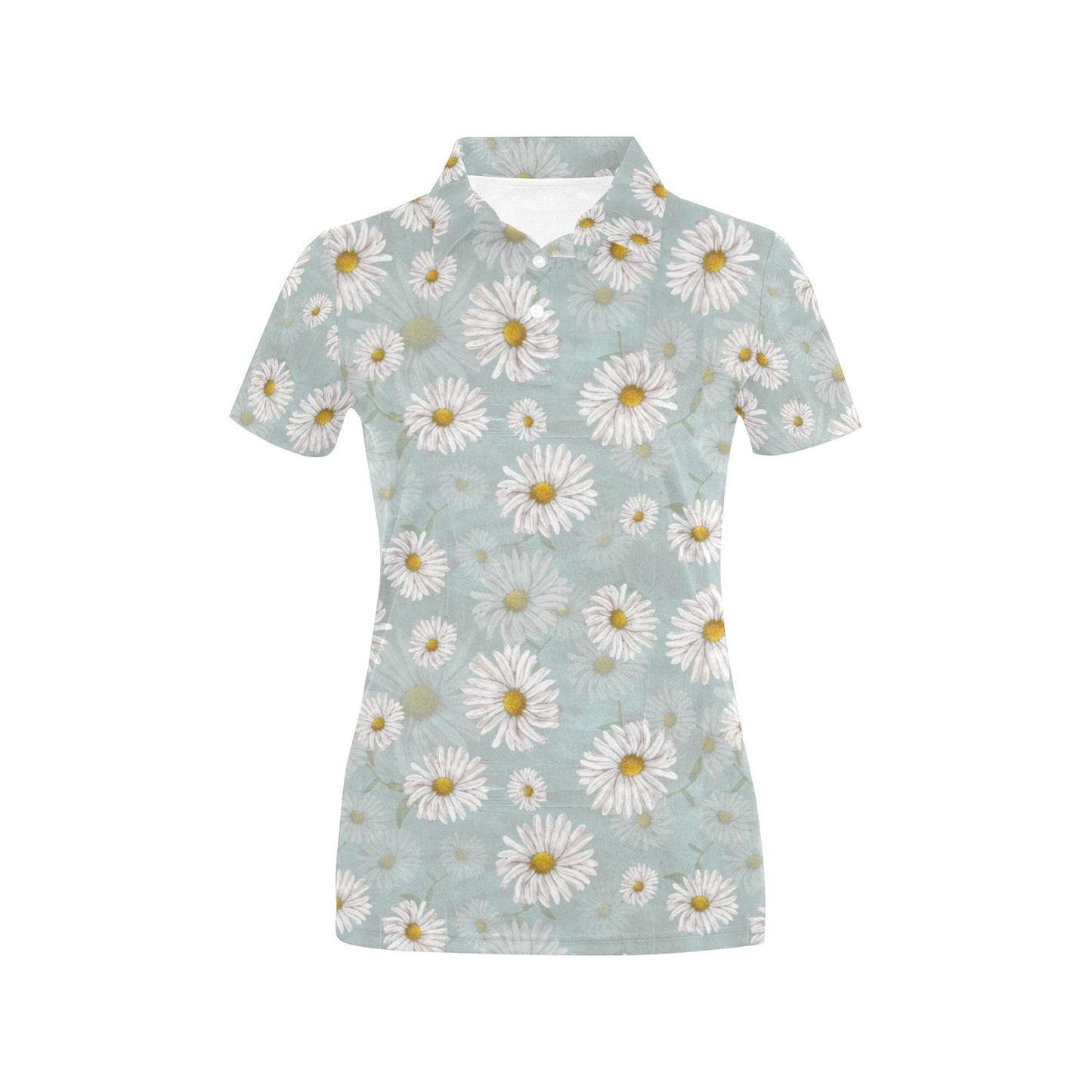 Daisy Pattern Print Design DS012 Women's Polo Shirt