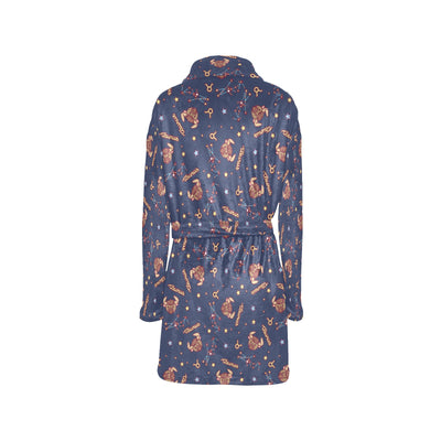 Taurus Print Design LKS304 Women's Fleece Robe