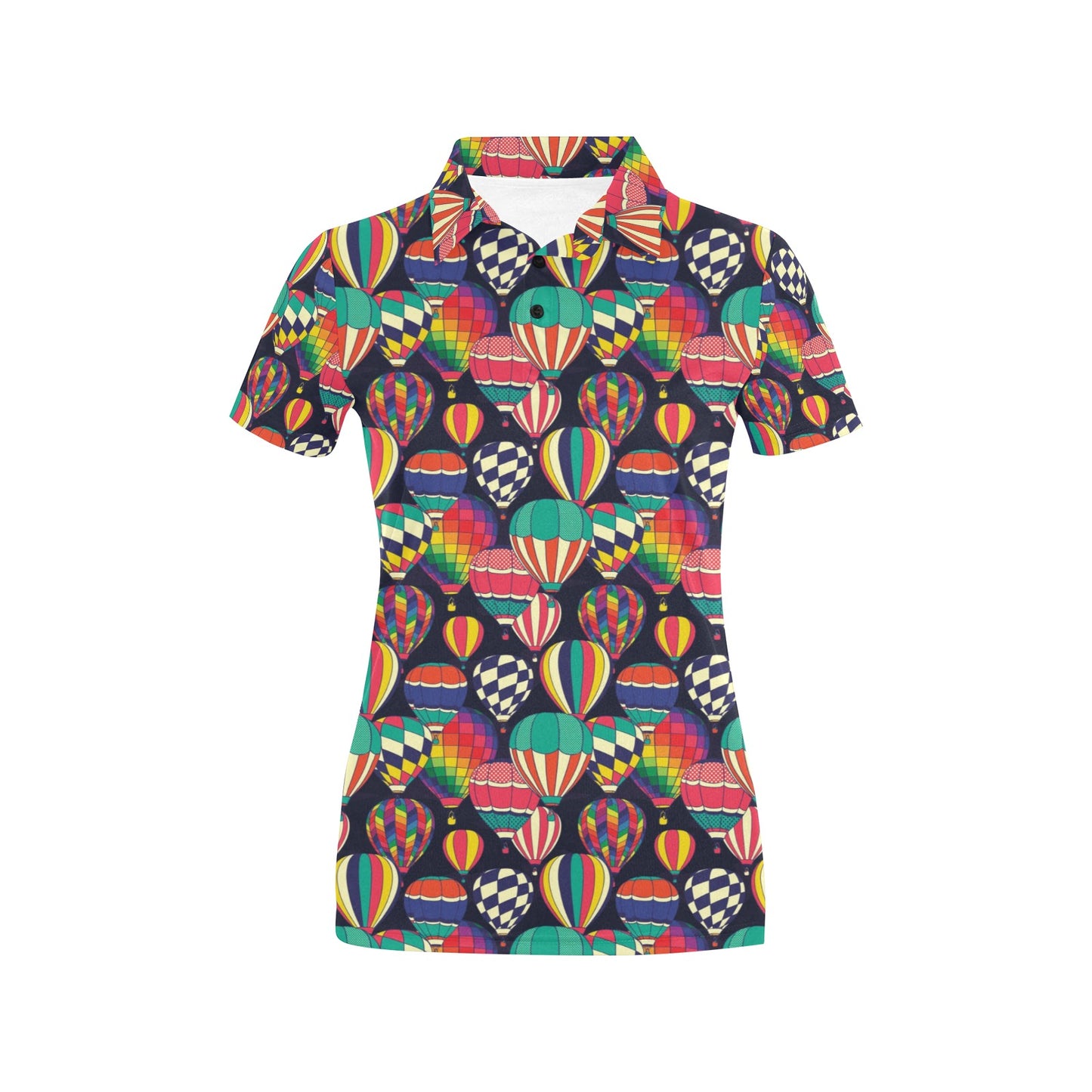 Ballon Pattern Print Design 02 Women's Polo Shirt