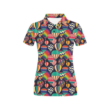 Ballon Pattern Print Design 02 Women's Polo Shirt