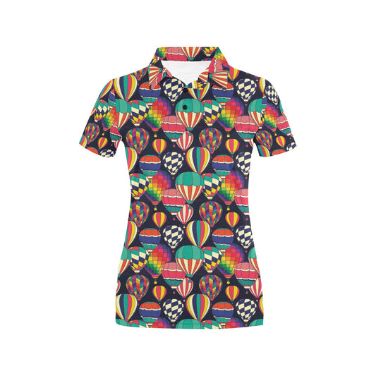 Ballon Pattern Print Design 02 Women's Polo Shirt