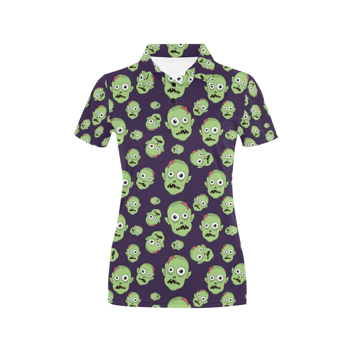 Zombie Print Design LKS303 Women's Polo Shirt