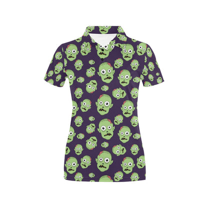 Zombie Print Design LKS303 Women's Polo Shirt