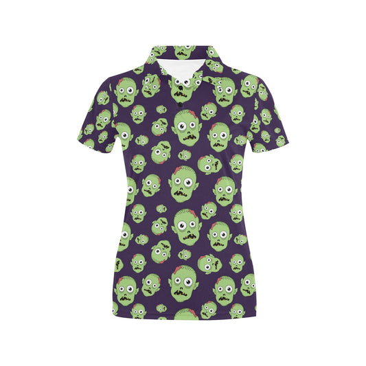 Zombie Print Design LKS303 Women's Polo Shirt