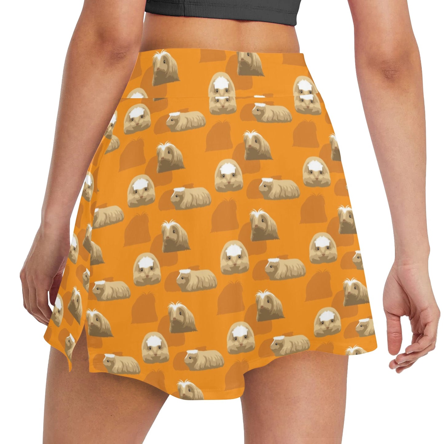 Guinea Pig Print Design LKS403 17" Golf & Pickleball Skort with Pockets